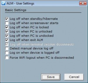 ALM Personal settings