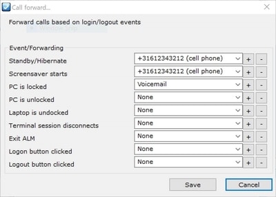 set call forwarding actions