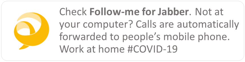 How to configure Jabber Follow-me to mobile phone